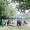 A photo of Rutland Wedding: Elevated Marquee Installation on Sloped Terrain by Kingsmead Marquees